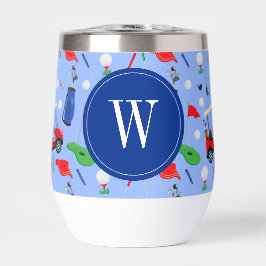 レッドブルー&グリーンゴルフモノグラム