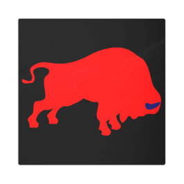 レッドブル16x16インチメタルアート メタルプリント