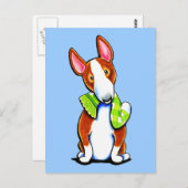 レッドブル・テリア遊ーが ポストカード (正面/裏面)