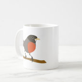 レッドブレストロビンオンブランチ コーヒーマグカップ (正面左)