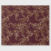 レッドブロケッエレガントドホリデークリスマス ラッピングペーパー (フラット)