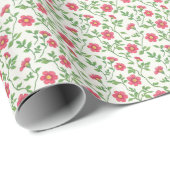 レッドブロッサムつる植物 ラッピングペーパー (ロールコーナー)