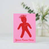 レッドブードゥー人形 ポストカード (スタンド正面)