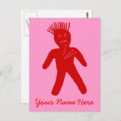 レッドブードゥー人形 ポストカード (正面/裏面)