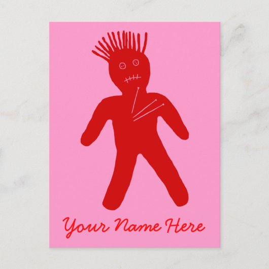 レッドブードゥー人形 ポストカード (正面)