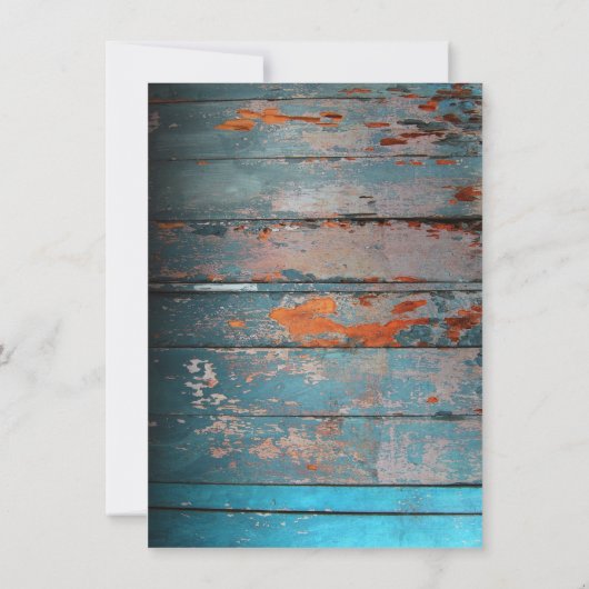 レッドブ素朴ルーウッドカントリーウエディング招待状 招待状 (裏面)