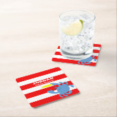 レッドブ航海のルーガニパーソナライズされた スクエアペーパーコースター (インサイチュ)