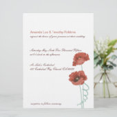 レッドプオーニー結婚式招待状 招待状 (スタンド正面)