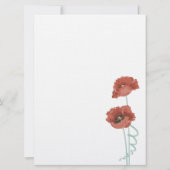 レッドプオーニー結婚式招待状 招待状 (裏面)