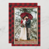 レッドプライド結婚の写真メリークリスマスクラフト シーズンカード (正面/裏面)