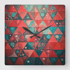 レッドプラネット時間 スクエア壁時計