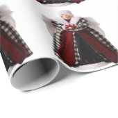 レッドプリッドエンジェルホワイトラッピング紙 ラッピングペーパー (ロールコーナー)