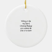 レッドプリッドバッファローサンタクリスマスプディング セラミックオーナメント (裏面)