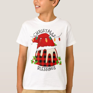 レッドプリッドバッファローサンタクリスマスプディング Tシャツ