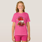 レッドプリッドバッファローサンタクリスマスプデユニセックスィング Tシャツ (正面フル)