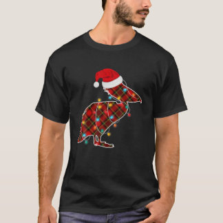 レッドプリドペリカンバードクリスマスライトクリスマスパジャム Tシャツ