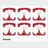 レッドプリンセスキンセアニラありがとう スクエアシール (シート)