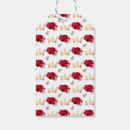 レッドプリンセスキンセアニラハッピーバースデー ギフトタグ (裏面)