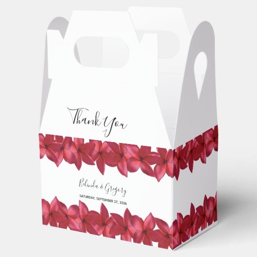 レッドプルメリアフランギ結婚パニ フェイバーボックス (オープン)