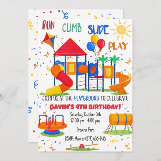 レッドプレイグラウンドボーイズ招待状 招待状 (正面/裏面)