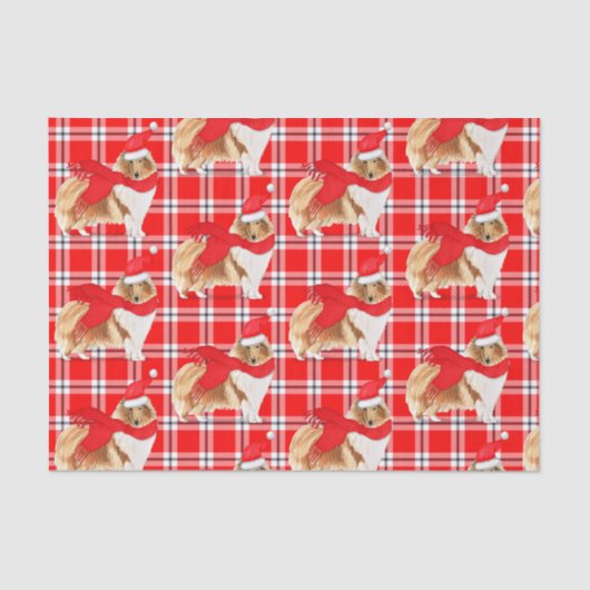 レッドプレイドとクリスマスラフなコリーラバーホリデー 薄葉紙 (正面)