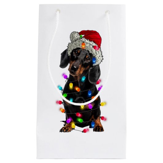 レッドプレイドアンクルバッファローマッチングファミリーパジャマChr スモールペーパーバッグ (正面)