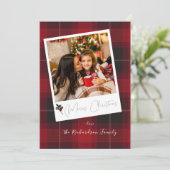 レッドプレイドインスタントフォトメリークリスマス (スタンド正面)