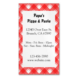 レッドプレイドカスタムレストラン及び磁気カード マグネット名刺