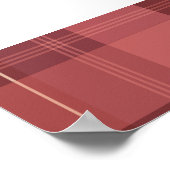 レッドプレイドカントリーベビーQベビーシャワーウェルカム ポスター (角)