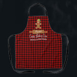 レッドプレイドクッキーベーキングクルー赤クリスマス エプロン<br><div class="desc">休日のクリスマスベーキングに最適!可愛いジンジャーブレッドマン転がとあなたの名前のピン。おもしろいタイポグラフィは、「クッキーベーキングクルー – ベーキングと試飲の部門」と言う。家族全員に最適なエプロン!おもしろい赤バッファローのプレイド。</div>