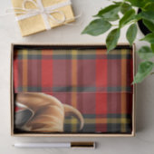 レッドプレイドクリスマスバセンジドッグホリデー 薄葉紙 (ギフト)