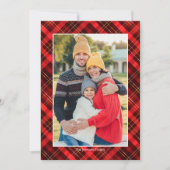 レッドプレイドクリスマスフォトビューティフルクラシック シーズンカード (正面)