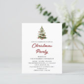 レッドプレイドクリスマスホリデーバジェット招待状 (スタンド正面)