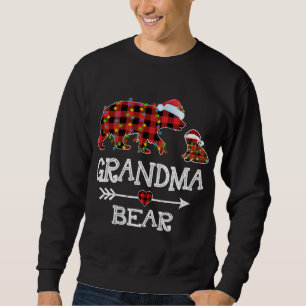 レッドプレイドクリスマスマッチングファミリークリスマス祖母B スウェットシャツ