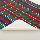 レッドプレイドスコティッシュ素朴フランネルプリント シェルパブランケット (3/4)