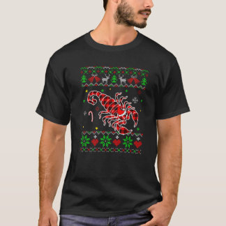レッドプレイドスコーピオンサンダージュリークリスマスセーターPa Tシャツ