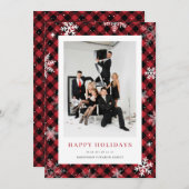 レッドプレイドスノーフレーク写真企業の事業 シーズンカード (正面/裏面)