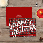 レッドプレイドスノーフレーク季節のごあいさつ シーズンカード