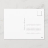 レッドプレイドタータンチェックパターンクリスマスホリデーディアー シーズンポストカード (裏面)