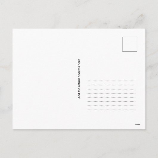 レッドプレイドタータンチェックパターンクリスマスホリデーディアー シーズンポストカード (裏面)