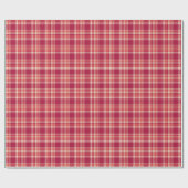 レッドプレイドタータンチェック ラッピングペーパー (フラット)