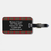 レッドプレイドデザインラゲッジタグ ラゲッジタグ (裏面横)