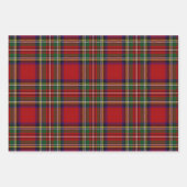 レッドプレイドデザイン包装紙シート ラッピングペーパーシート (正面3)