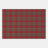 レッドプレイドデザイン包装紙シート ラッピングペーパーシート (正面2)