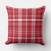 レッドプレイドデザイン クッション (正面)
