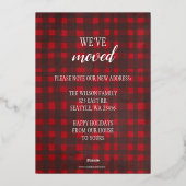 レッドプレイドニューホームフォーホリデーズフォト 箔シーズンカード (裏面)