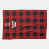 レッドプレイドハッピーカンパーファミリー懇親会 キッチンタオル (横)