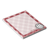 レッドプレイドバレーボール ノートパッド (アングル)