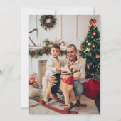 レッドプレイドフォトクリスマスホリデーカード シーズンカード (裏面)