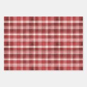 レッドプレイドホリデーラッピング紙シート ラッピングペーパーシート (正面)